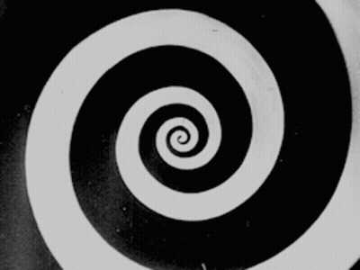 Black And White Spiral With Circle GIF
