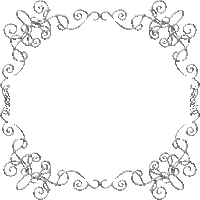 Black And White Square Frame With Swirls Sticker