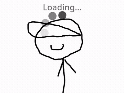 Black And White Stick Figure Loading GIF