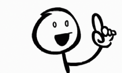Black And White Stick Figure Making Peace Sign GIF