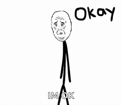 Black And White Stick Figure Okay Im Ok GIF