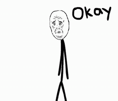 Black And White Stick Figure Sad Okay GIF