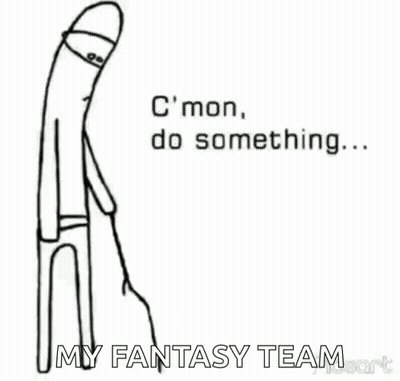 Black And White Stick Figure Saying C Mon Do Something My Fantasy Team GIF