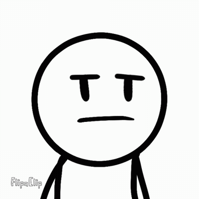 Black And White Stick Figure Serious Face GIF