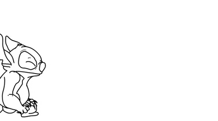 Black And White Stitch Hi GIF