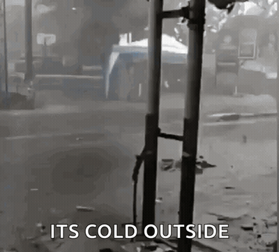 Black And White Street It's Cold Outside GIF