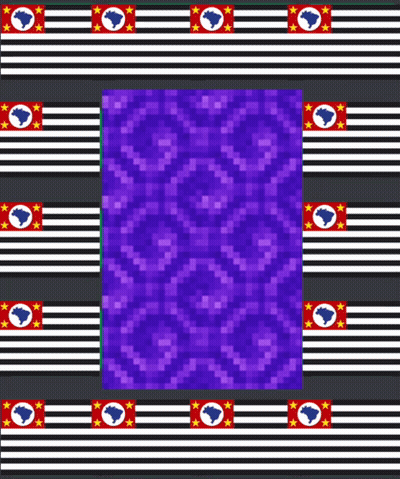 Black And White Striped Background With Purple Pattern GIF