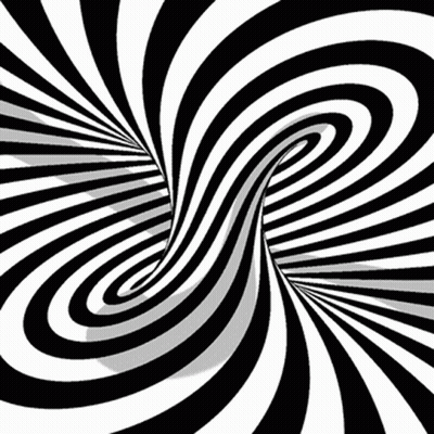 Black And White Striped Swirl Optical Illusion GIF