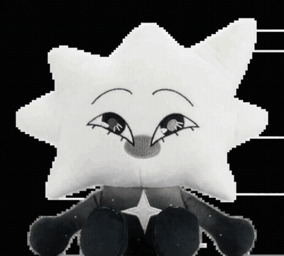 Black And White Stuffed Animal Drawing GIF