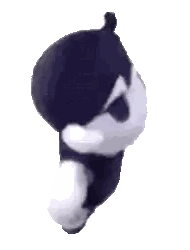 Black And White Stuffed Animal Sad Sticker