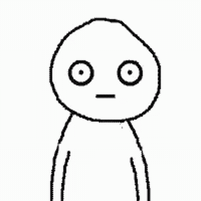 Black And White Surprised Cartoon Character GIF