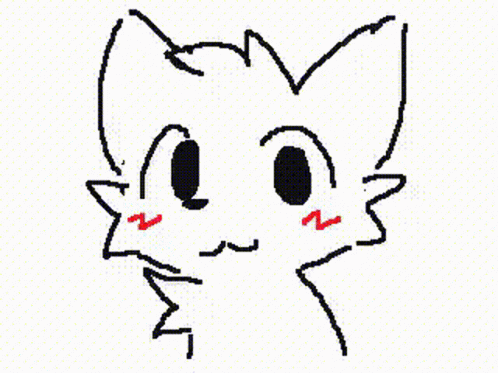 Black And White Surprised Cat Face GIF
