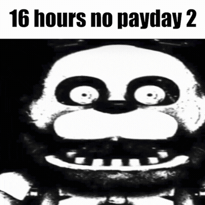 Black And White Teddy Bear 16 Hours No Payday 2 GIF
