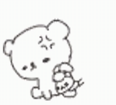 Black And White Teddy Bear Holding Rabbit GIF