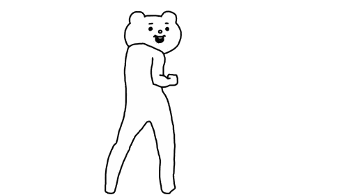 Black And White Teddy Bear Standing Sticker