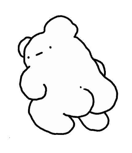Black And White Teddy Bear With Funny Face Sticker
