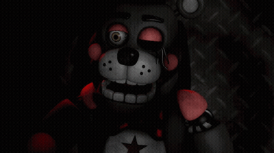 Black And White Teddy Bear With Red Star GIF