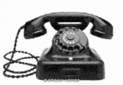 Black And White Telephone Is Stinky Home GIF