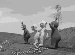 Black And White Teletubbies GIF