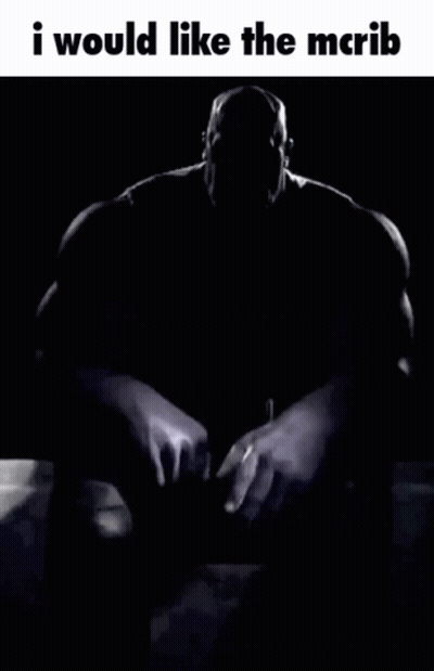 Black And White Thanos Saying I Would Like The McRib GIF