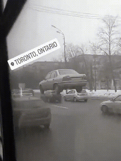Black And White Toronto Ontario Sign GIF
