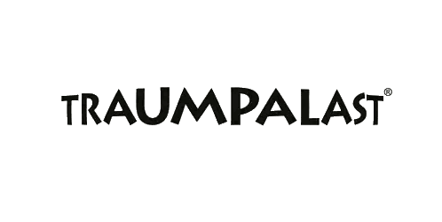 Black And White Traumpalast Logo With Stars Sticker