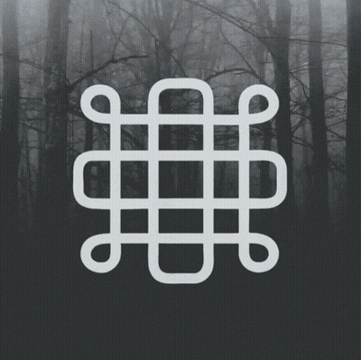 Black And White Trees With White Symbol GIF