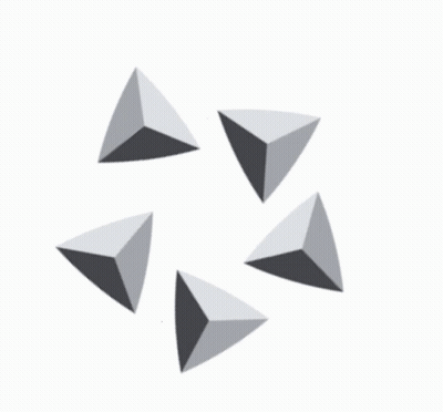 Black And White Triangle Star Logo GIF