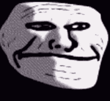 Black And White Troll Face Drawing GIF