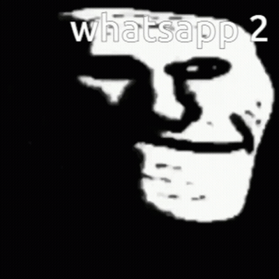 Black And White Troll Face Whatsapp 2 GIF