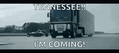 Black And White Truck Saying Tennessee! I'm Coming GIF