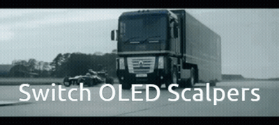 Black And White Truck With Switch OLED Scalpers GIF