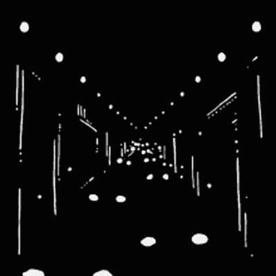 Black And White Tunnel Drawing GIF