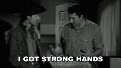 Black And White Two Men I Got Strong Hands GIF