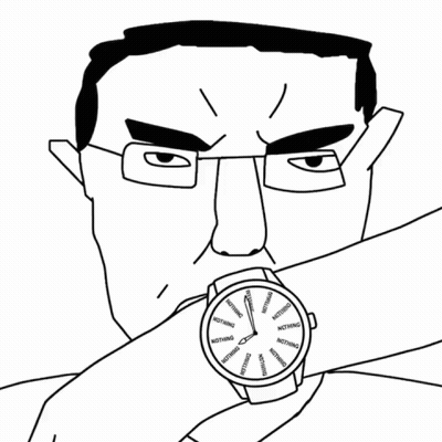 Black and White Watch Saying Nothing