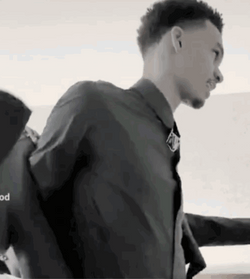 Black And White Wemby In Suit GIF
