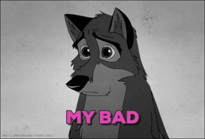 Black And White Wolf Drawing My Bad GIF