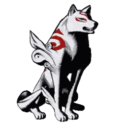 Black And White Wolf With Red Face Sticker