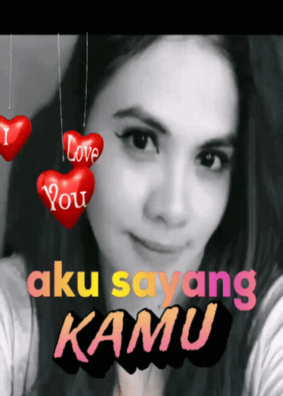 Black And White Woman Aku Sayang Kamu GIF
