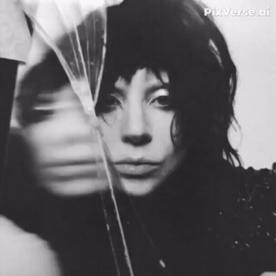 Black And White Woman Behind Glass With Pixverse AI GIF