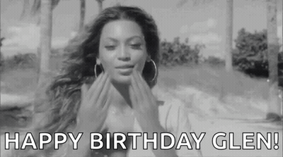 Black And White Woman Blowing Kiss Saying Happy Birthday Glen GIF