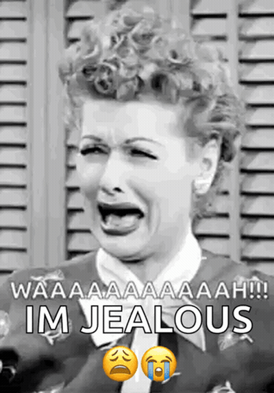 Black And White Woman Crying Im Jealous GIF