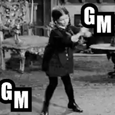 Black And White Woman Dancing With GM GIF