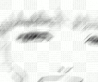 Black And White Woman Face With Long Hair GIF
