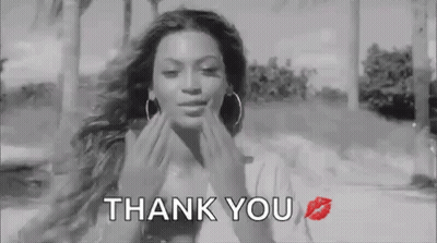 Black And White Woman Giving Kiss Saying Thank You GIF