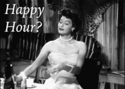 Black And White Woman Happy Hour GIF