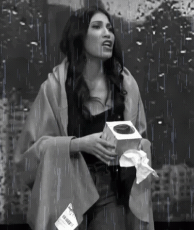Black And White Woman Holding Box GIF