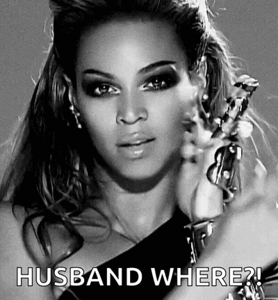 Black And White Woman Holding Gun Saying Husband Where? GIF
