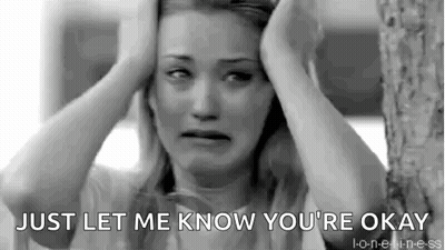 Black And White Woman Holding Head Crying GIF