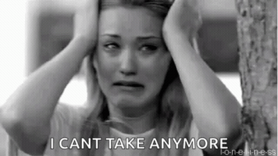 Black And White Woman Holding Head Crying GIF